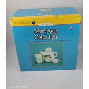 Dept 56 Rub-a-Dub-Dub Three Men In A Tub Storybook Village Collection Tea Set